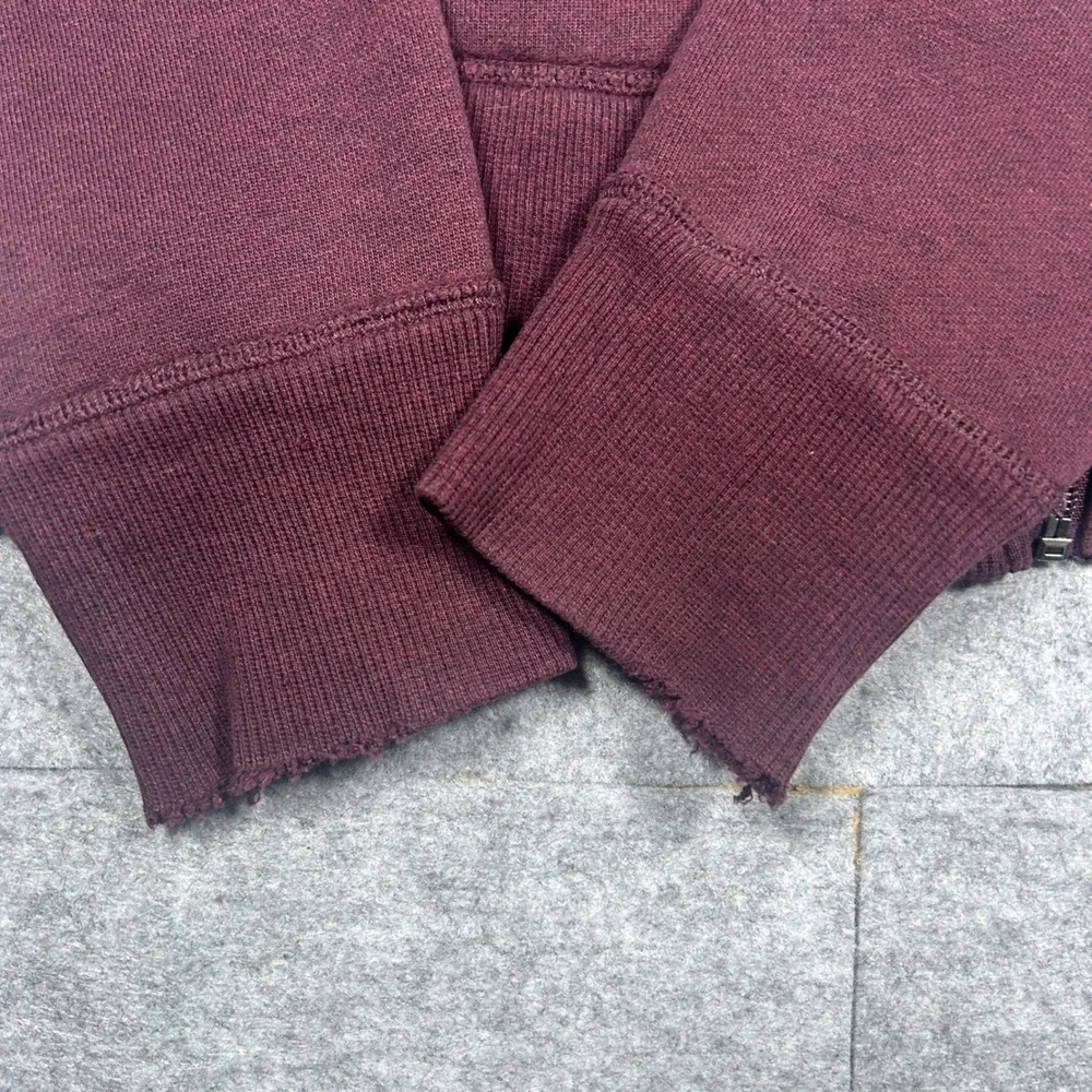 Lululemon Scuba Hoodie Women 4 Burgundy Full Zip Scuba Fleece Jacket Activewear - Picture 4 of 14